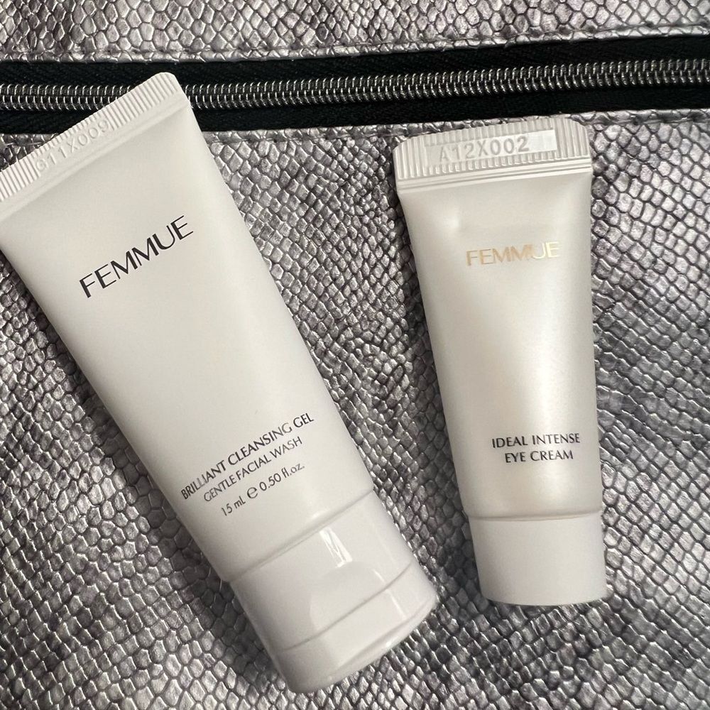 FEMMUE on the go 3 piece set: Brilliant Cleansing Gel, Ideal Intense Eye Cream